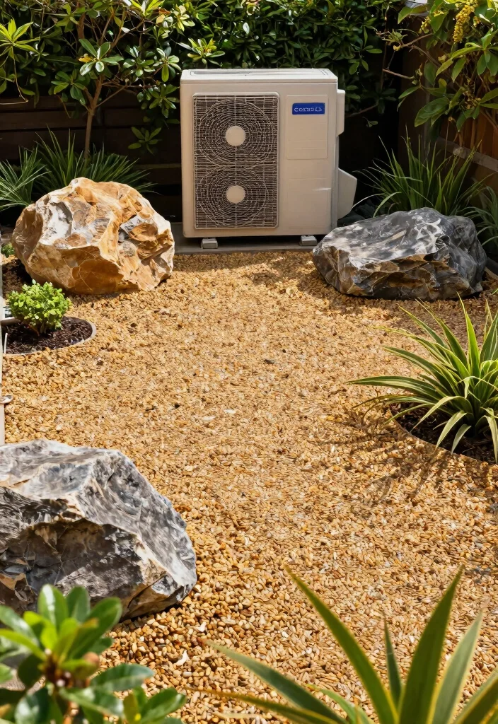 14 AC Unit Landscaping 2026 Trending Ideas That Hide It Beautifully - 6. Decorative Gravel 1