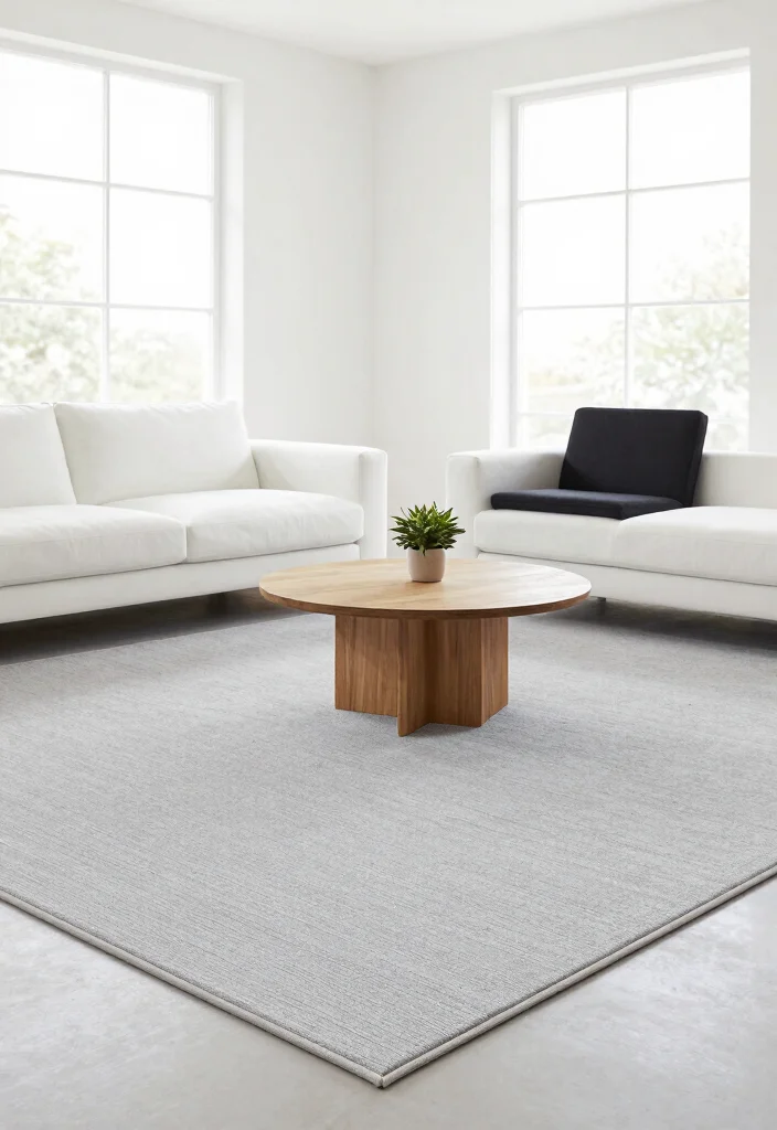 14 Carpet Flooring Living Room Ideas That Feel Cozy - 13. Minimalist Designs 1