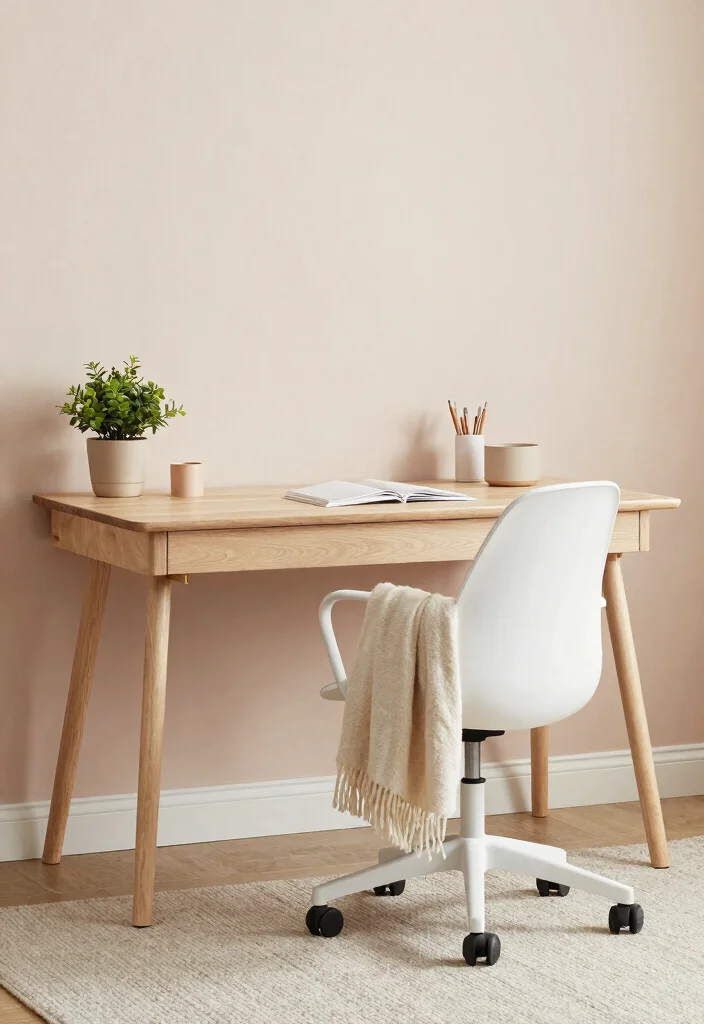 14 Desk Setup Study Ideas That Improve Focus - 1. Scandinavian Minimalism 1