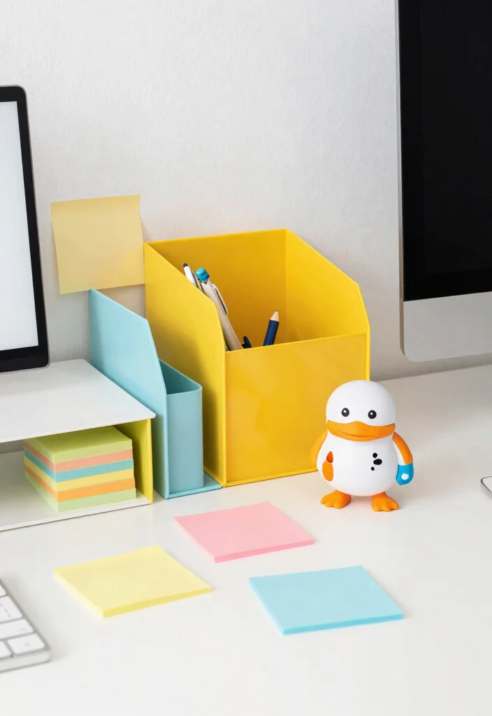 14 Desk Setup Study Ideas That Improve Focus - 13. Playful Touches 1