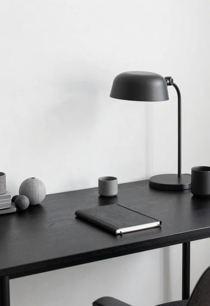 14 Desk Setup Study Ideas That Improve Focus - 3. Monochromatic Elegance 1