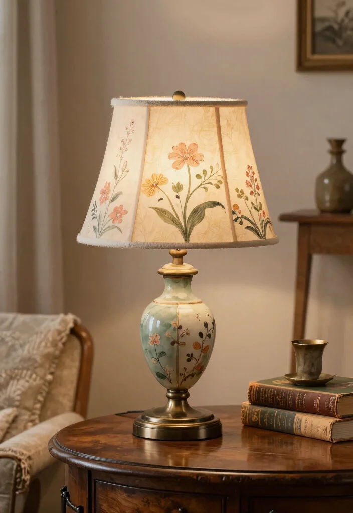 14 Hand Painted Lamp Shades Ideas With Artistic Flair 50 14 Hand Painted Lamp Shades Ideas With Artistic Flair - 10. Vintage-Inspired Designs 1