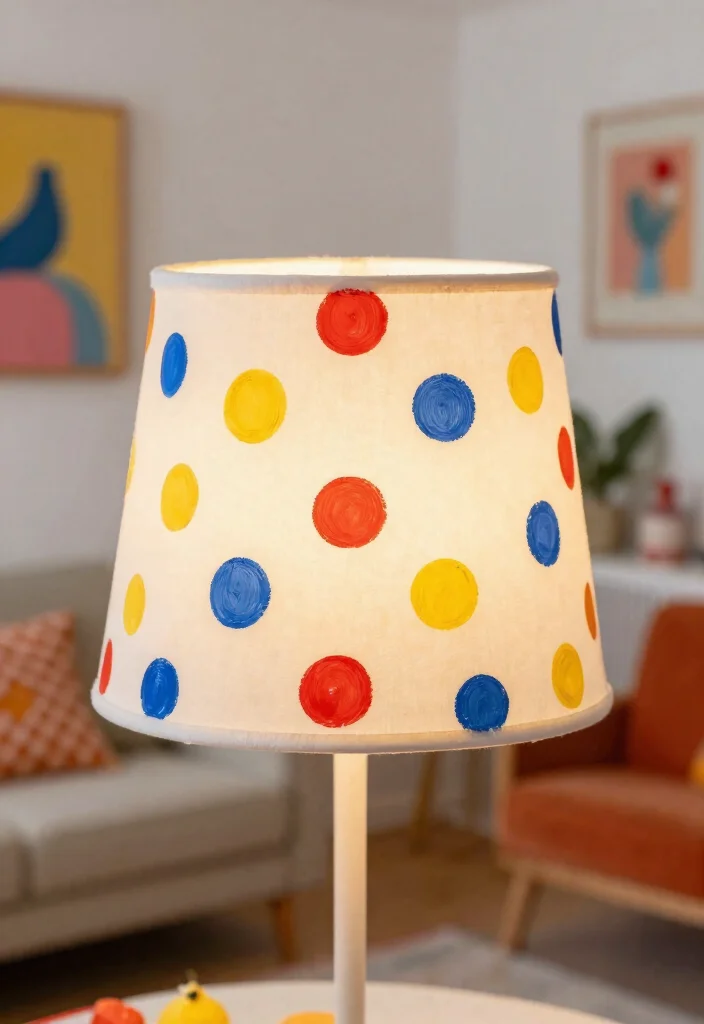 14 Hand Painted Lamp Shades Ideas With Artistic Flair 36 14 Hand Painted Lamp Shades Ideas With Artistic Flair - 6. Polka Dot Playfulness 1