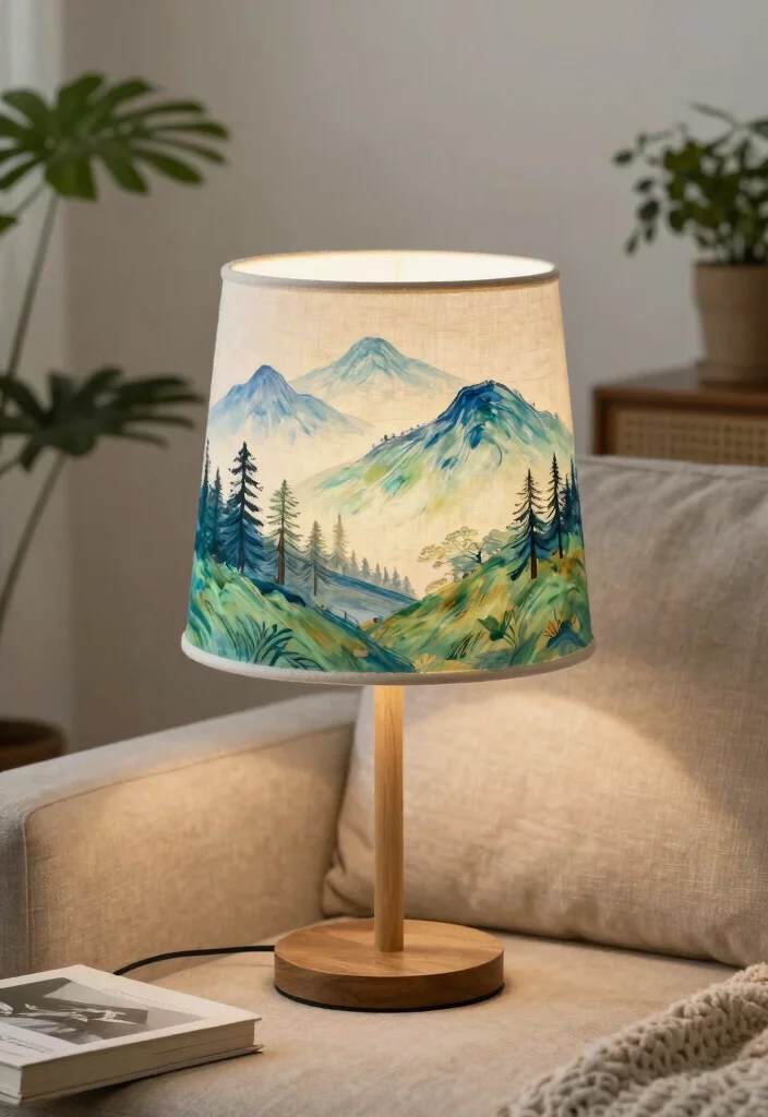 14 Hand Painted Lamp Shades Ideas With Artistic Flair 37 14 Hand Painted Lamp Shades Ideas With Artistic Flair - 7. Nature-Inspired Themes 1
