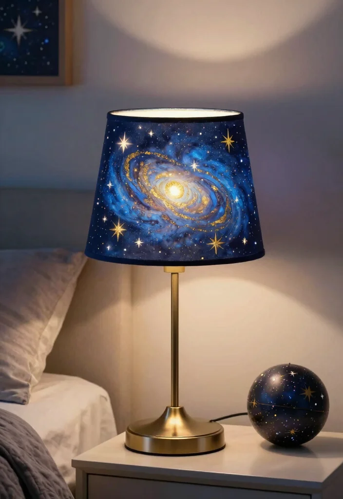 14 Hand Painted Lamp Shades Ideas With Artistic Flair 38 14 Hand Painted Lamp Shades Ideas With Artistic Flair - 8. Cosmic and Celestial Designs 1