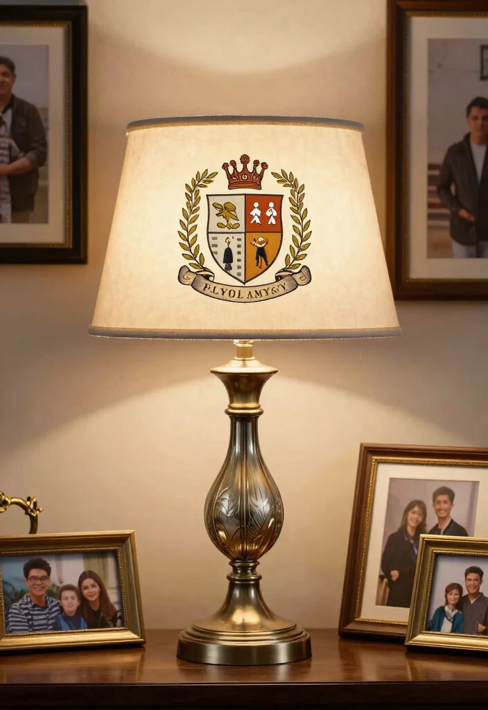 14 Hand Painted Lamp Shades Ideas With Artistic Flair 49 14 Hand Painted Lamp Shades Ideas With Artistic Flair - 9. Personalized Family Crests 1