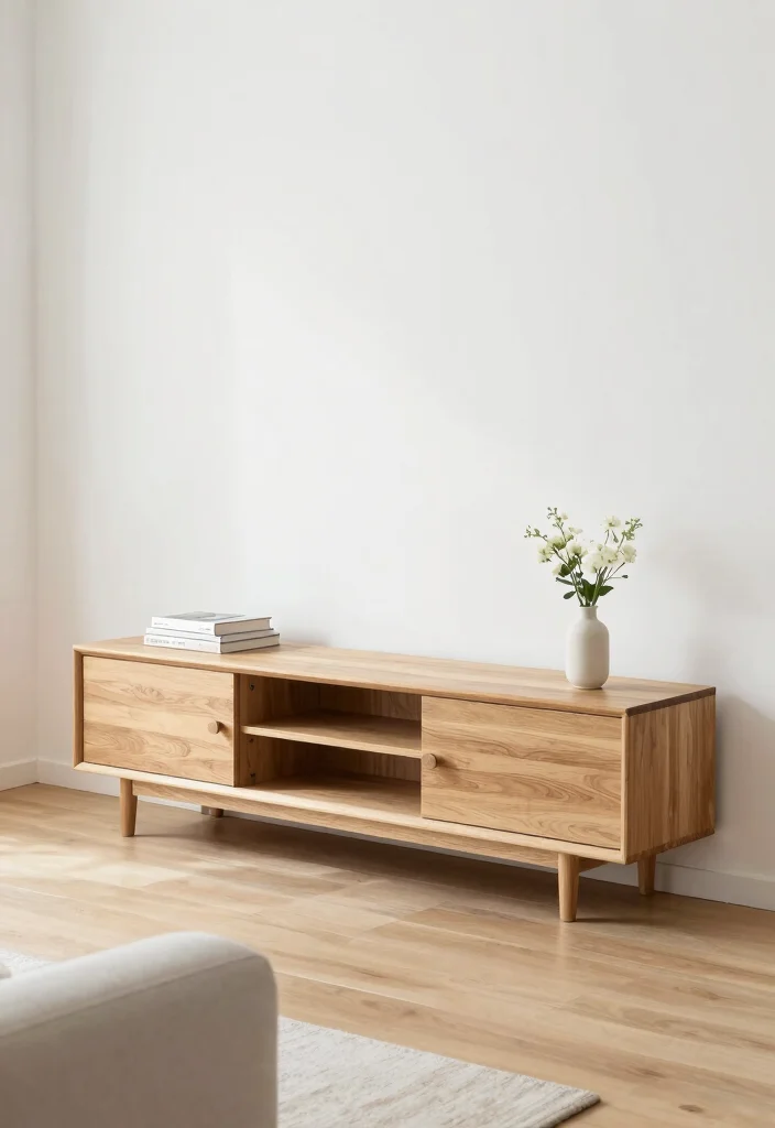 14 Oak TV Unit Ideas With Warm Natural Charm 1 14 Oak TV Unit Ideas With Warm Natural Charm - 1. Modern Minimalist Oak TV Unit 1