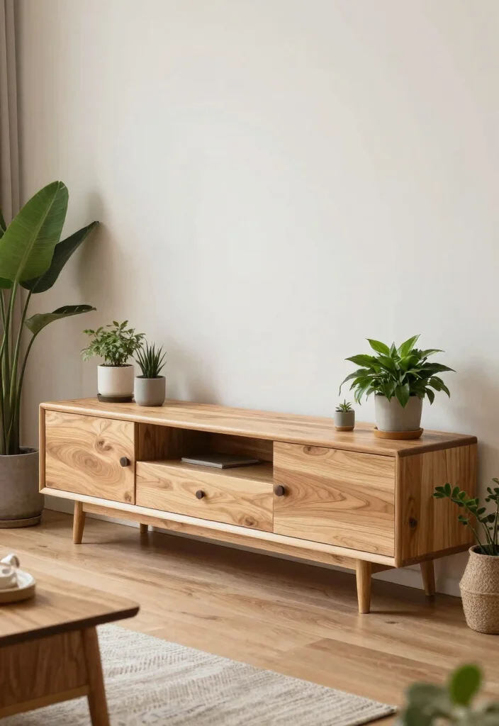 14 Oak TV Unit Ideas With Warm Natural Charm 63 14 Oak TV Unit Ideas With Warm Natural Charm - 13. Eco-Friendly Oak TV Unit 1