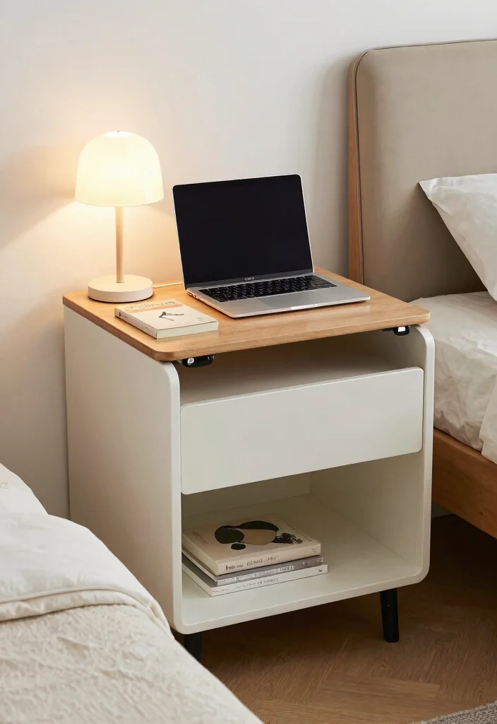 14 Small Space Nightstand Ideas That Maximize Every Inch - 12. Nightstand with a Desk Function 1