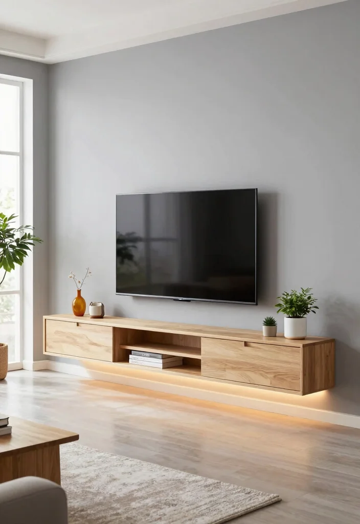 14 TV Unit Design Modern Ideas That Stay Sleek - 1. Floating TV Units 1