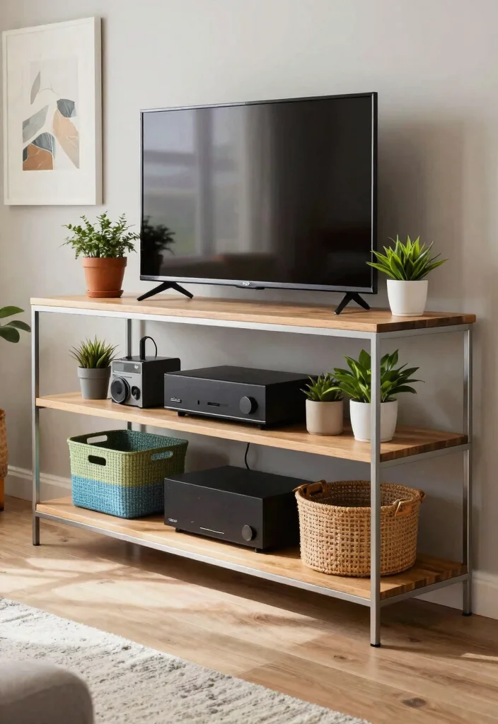 14 TV Unit Design Modern Ideas That Stay Sleek - 5. Open Shelving Concepts 1