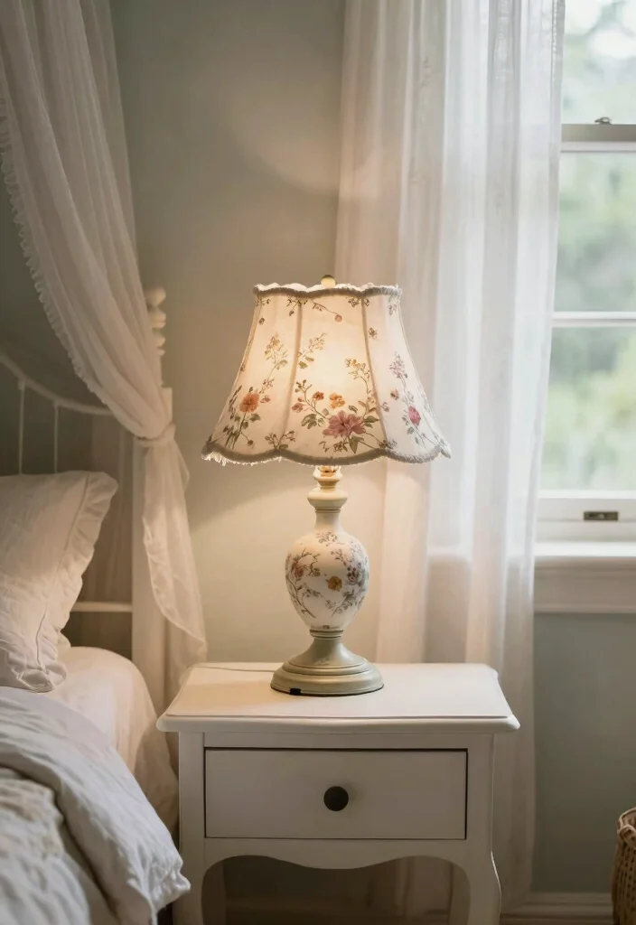 14 Table Lamp Lighting Ideas That Elevate Any Room - 8. Vintage Florals and Fabrics 1