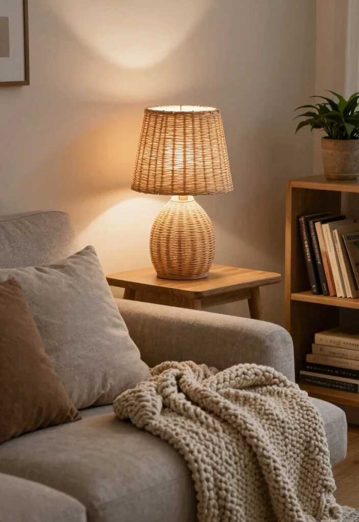 14 Table Lamp Lighting Ideas That Elevate Any Room - 9. Textured Lamp Shades 1