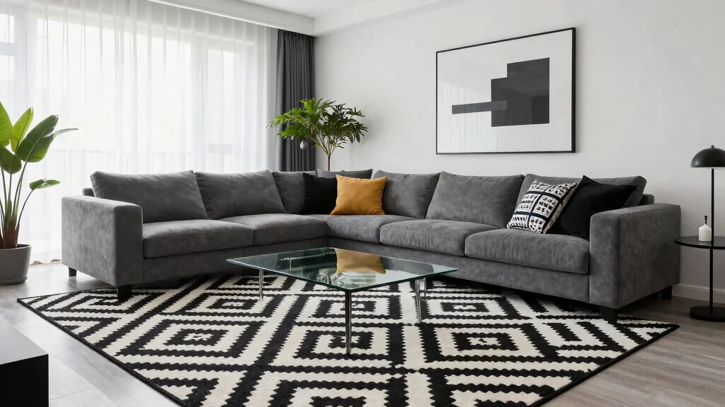 15 Black and White Carpet Living Room Ideas That Pop