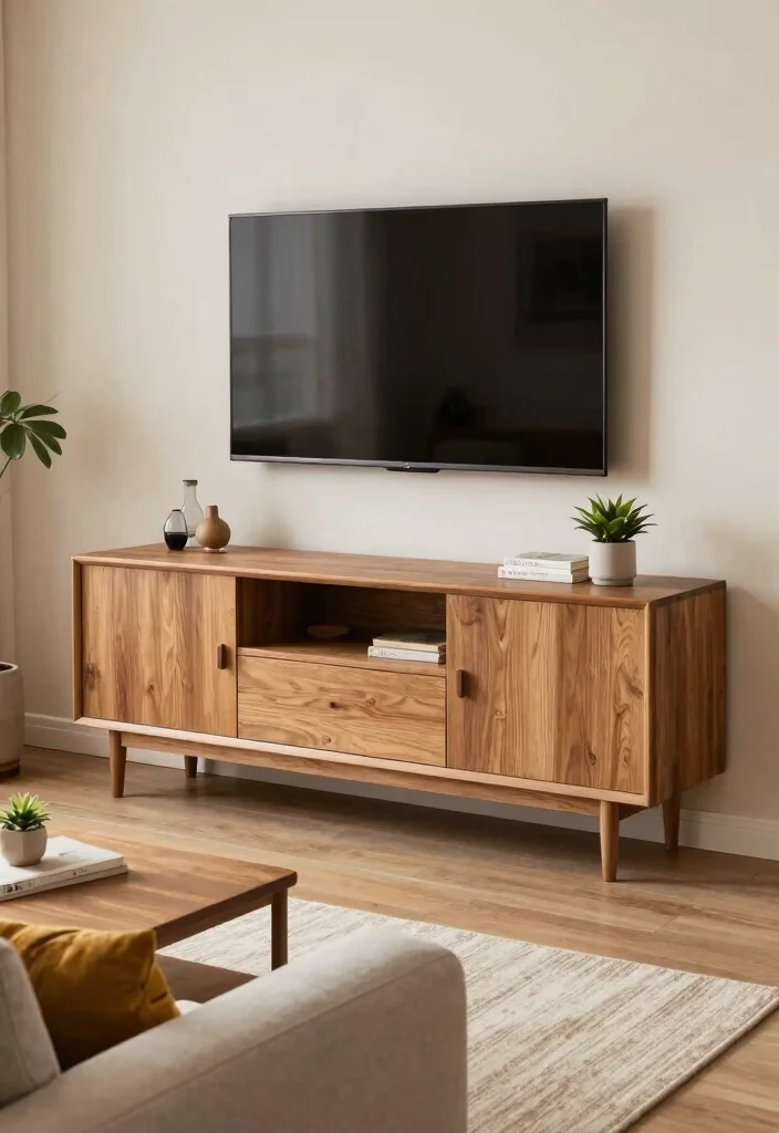 15 Classic TV Unit Design Ideas With Timeless Appeal 1 15 Classic TV Unit Design Ideas With Timeless Appeal - 1. The Iconic Credenza 1