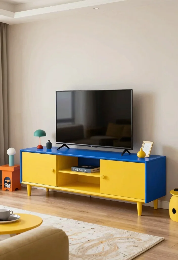 15 Classic TV Unit Design Ideas With Timeless Appeal 50 15 Classic TV Unit Design Ideas With Timeless Appeal - 10. Statement Color Units 1