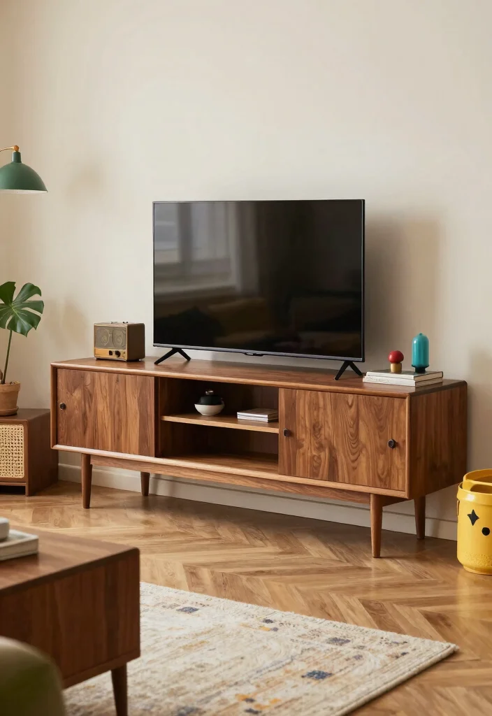 15 Classic TV Unit Design Ideas With Timeless Appeal 63 15 Classic TV Unit Design Ideas With Timeless Appeal - 13. Mid-Century Modern Revival 1