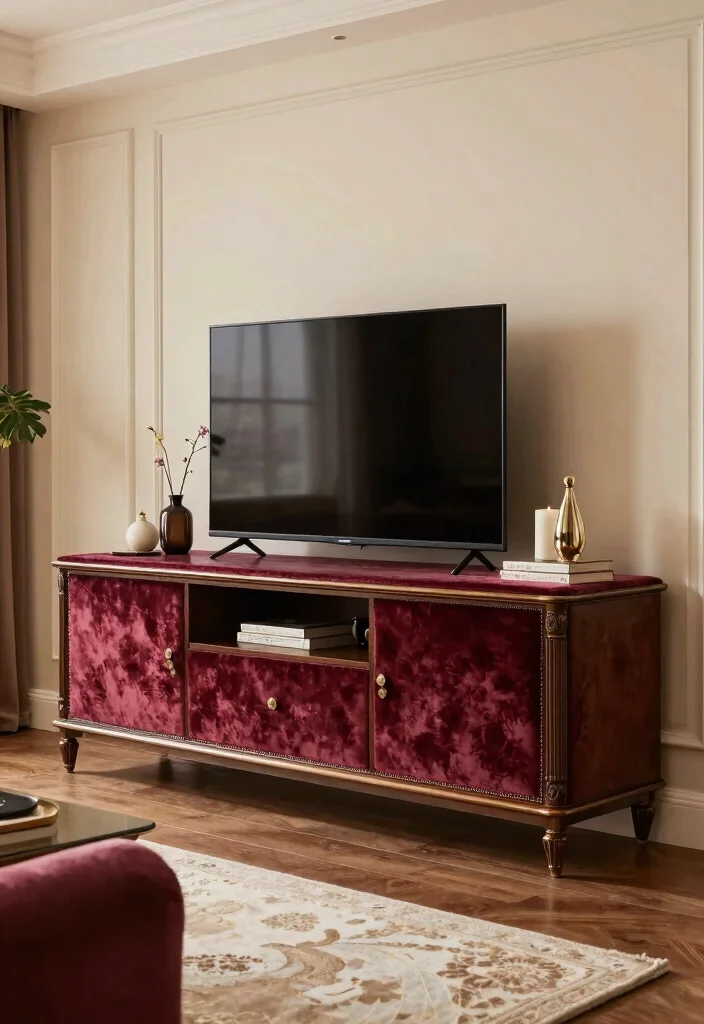 15 Classic TV Unit Design Ideas With Timeless Appeal 65 15 Classic TV Unit Design Ideas With Timeless Appeal - 15. Luxurious Upholstered Units 1