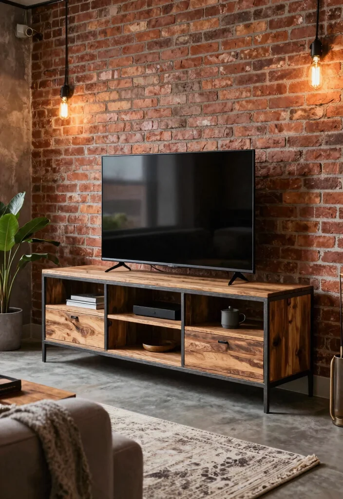 15 Classic TV Unit Design Ideas With Timeless Appeal 36 15 Classic TV Unit Design Ideas With Timeless Appeal - 6. Industrial Edge 1