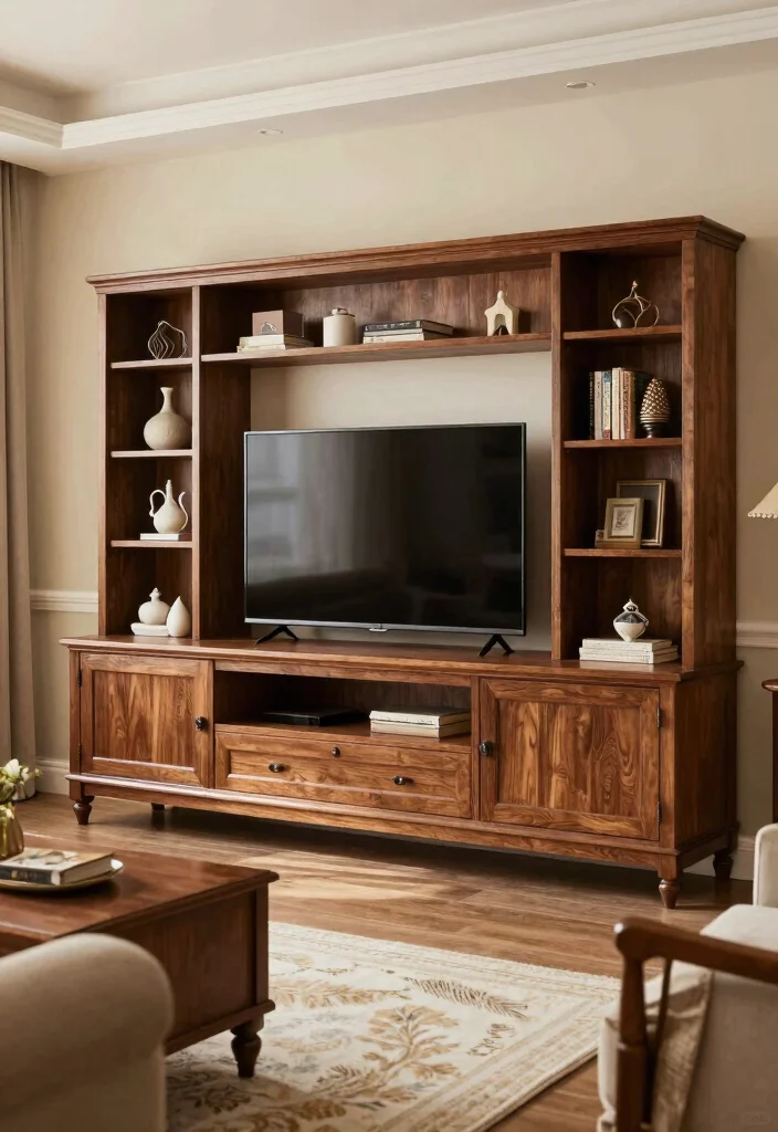 15 Classic TV Unit Design Ideas With Timeless Appeal 48 15 Classic TV Unit Design Ideas With Timeless Appeal - 8. Classic Arts & Crafts Style 1