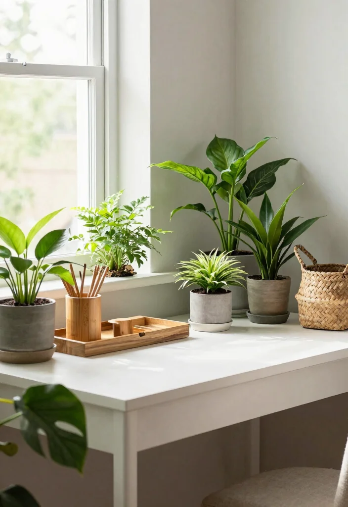 15 Cosy Desk Setup Ideas With Warm Vibes 12 15 Cosy Desk Setup Ideas With Warm Vibes - 2. Natural Elements 1