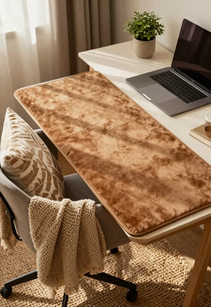 15 Cosy Desk Setup Ideas With Warm Vibes 34 15 Cosy Desk Setup Ideas With Warm Vibes - 4. Textured Fabrics 1