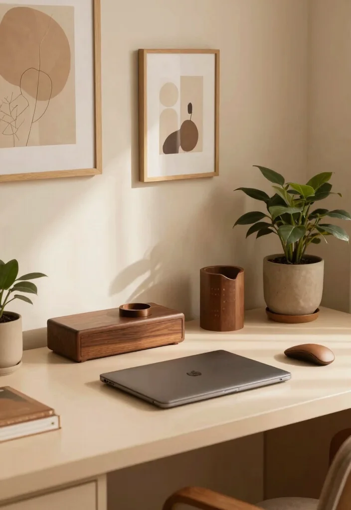 15 Cosy Desk Setup Ideas With Warm Vibes 36 15 Cosy Desk Setup Ideas With Warm Vibes - 6. Warm Color Palette 1