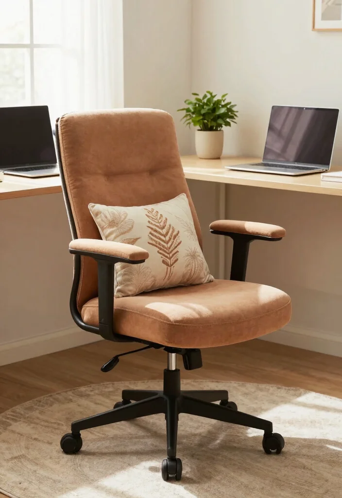 15 Cosy Desk Setup Ideas With Warm Vibes 48 15 Cosy Desk Setup Ideas With Warm Vibes - 8. Cozy Chair Selection 1