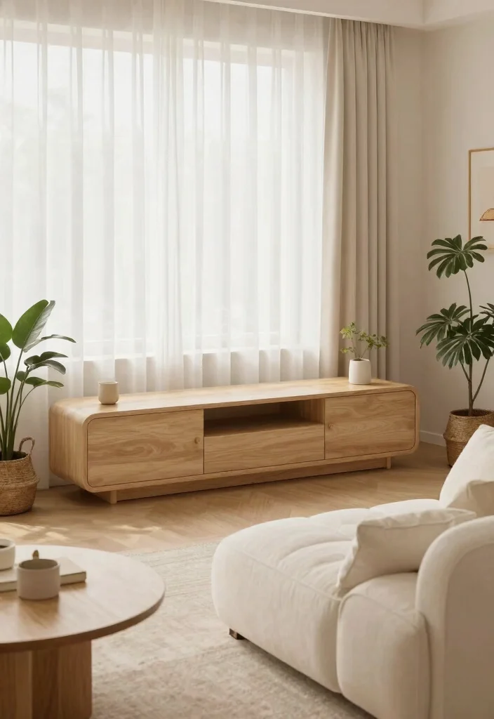 15 Curve TV Unit Design Modern Ideas With Sleek Lines - 2. Rounded Edges, Soft Vibes 1