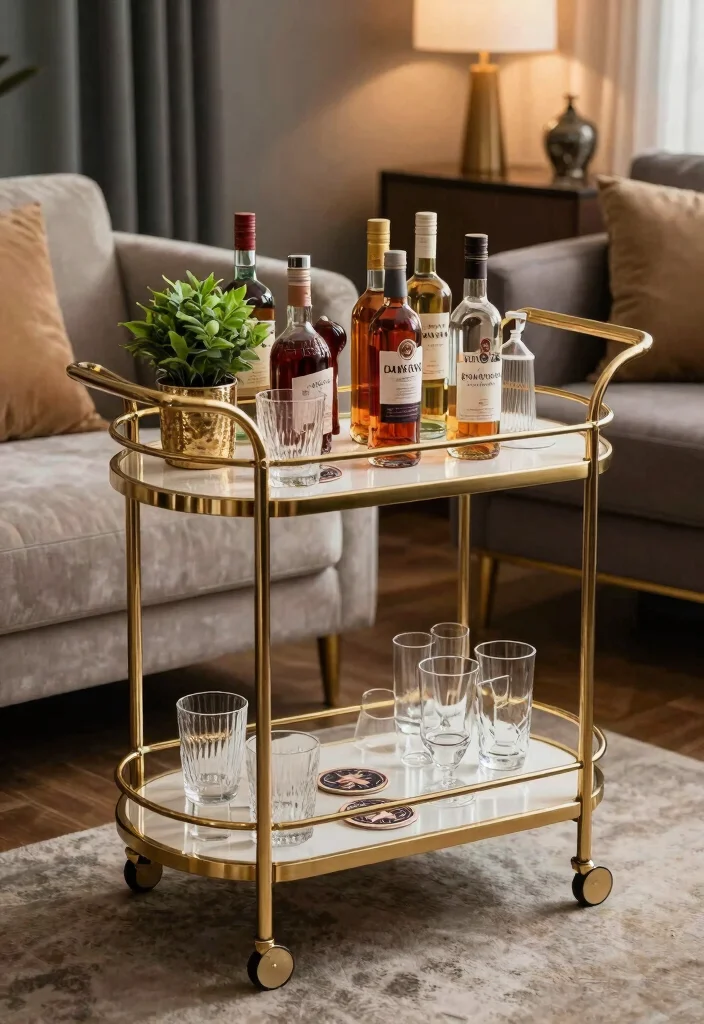 15 DTI Red Carpet 2026 Trending Ideas That Serve Bold Glam - 12. Chic Bar Carts 1
