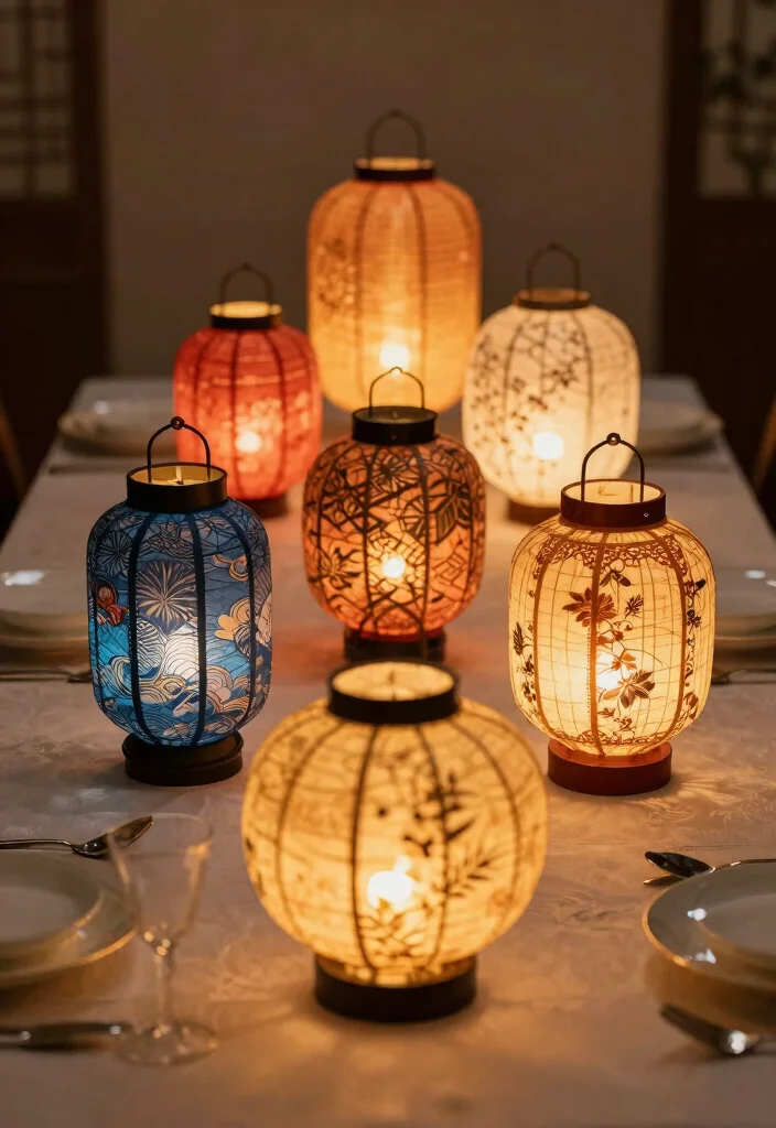 15 Dining Table Lamp Ideas That Add Warm Ambience - 11. Asian-Inspired Lanterns 1