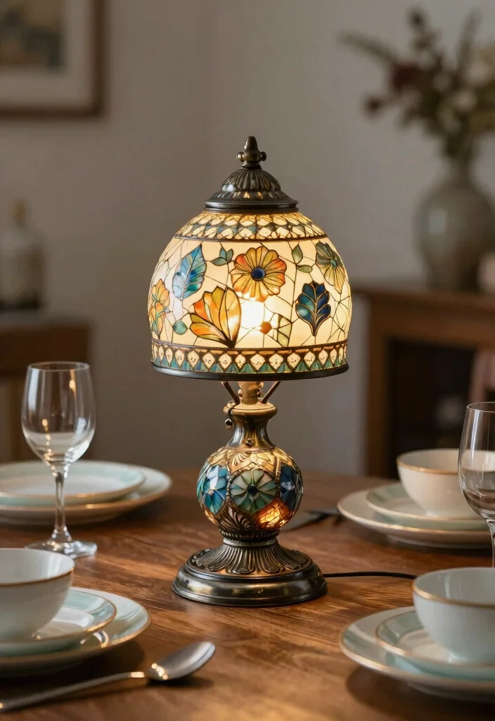 15 Dining Table Lamp Ideas That Add Warm Ambience - 14. Handmade Artisan Lamp 1