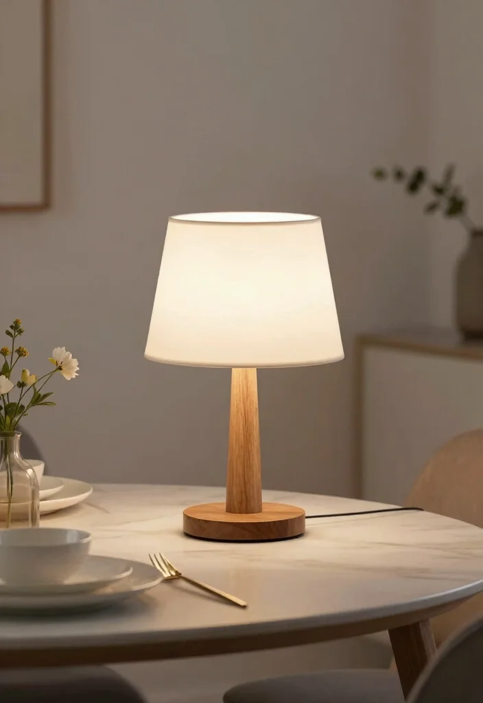 15 Dining Table Lamp Ideas That Add Warm Ambience - 3. Mid-century Modern Lamp 1