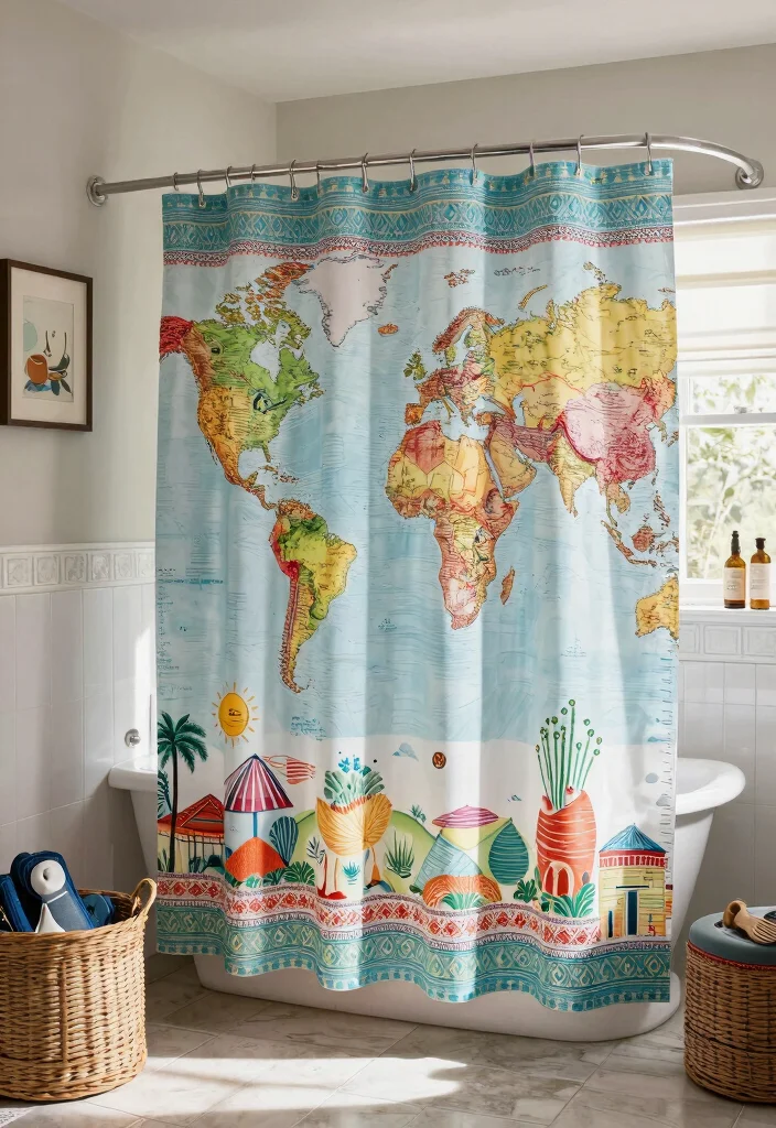 15 Eco-Friendly Shower Curtain Ideas That Add Style & Coverage 64 15 Eco-Friendly Shower Curtain Ideas That Add Style & Coverage - 14. Global Inspirations 1