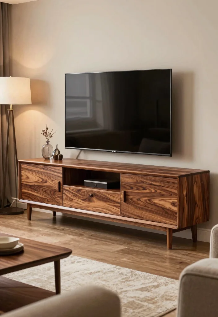 15 Latest TV Unit Designs 2026 Ideas That Feel Futuristic 62 15 Latest TV Unit Designs 2026 Ideas That Feel Futuristic - 12. Luxurious Wood Finish Units 1