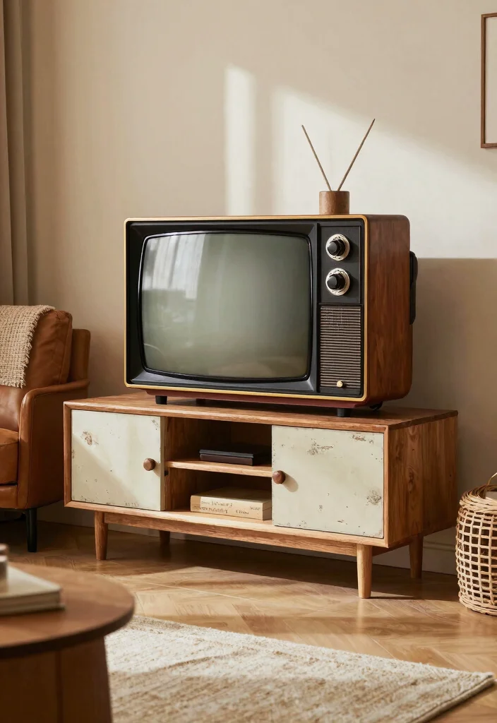 15 Latest TV Unit Designs 2026 Ideas That Feel Futuristic 39 15 Latest TV Unit Designs 2026 Ideas That Feel Futuristic - 9. Vintage-Style Units with a Modern Twist 1