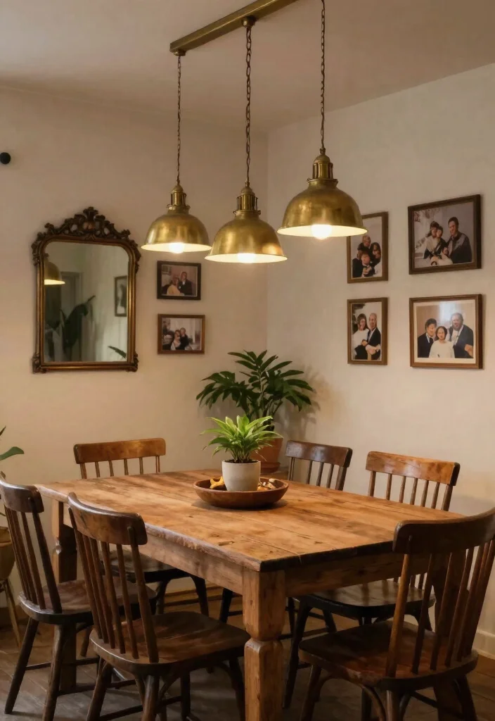 15 Metal Lamp Shade Ideas That Feel Industrial Chic - 1. Vintage-Inspired Pendant Shades 1