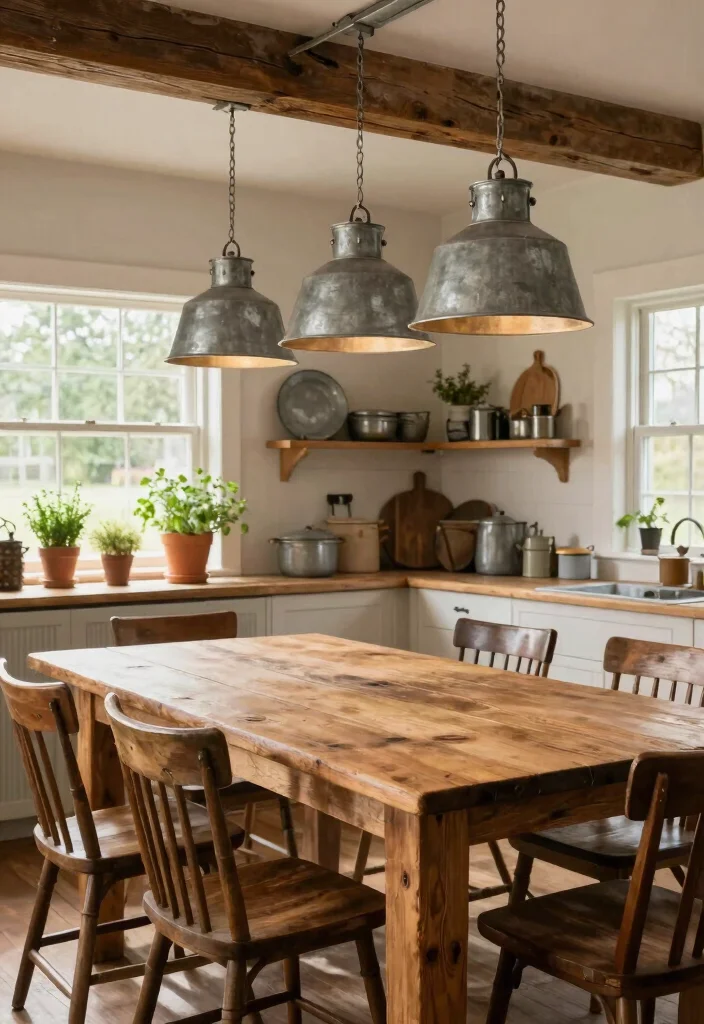 15 Metal Lamp Shade Ideas That Feel Industrial Chic - 4. Galvanized Metal Shades for a Farmhouse Touch 1