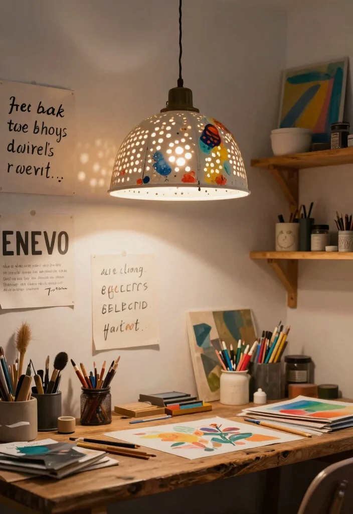 15 Metal Lamp Shade Ideas That Feel Industrial Chic - 6. Repurposed Metal Shades for a Unique Touch 1