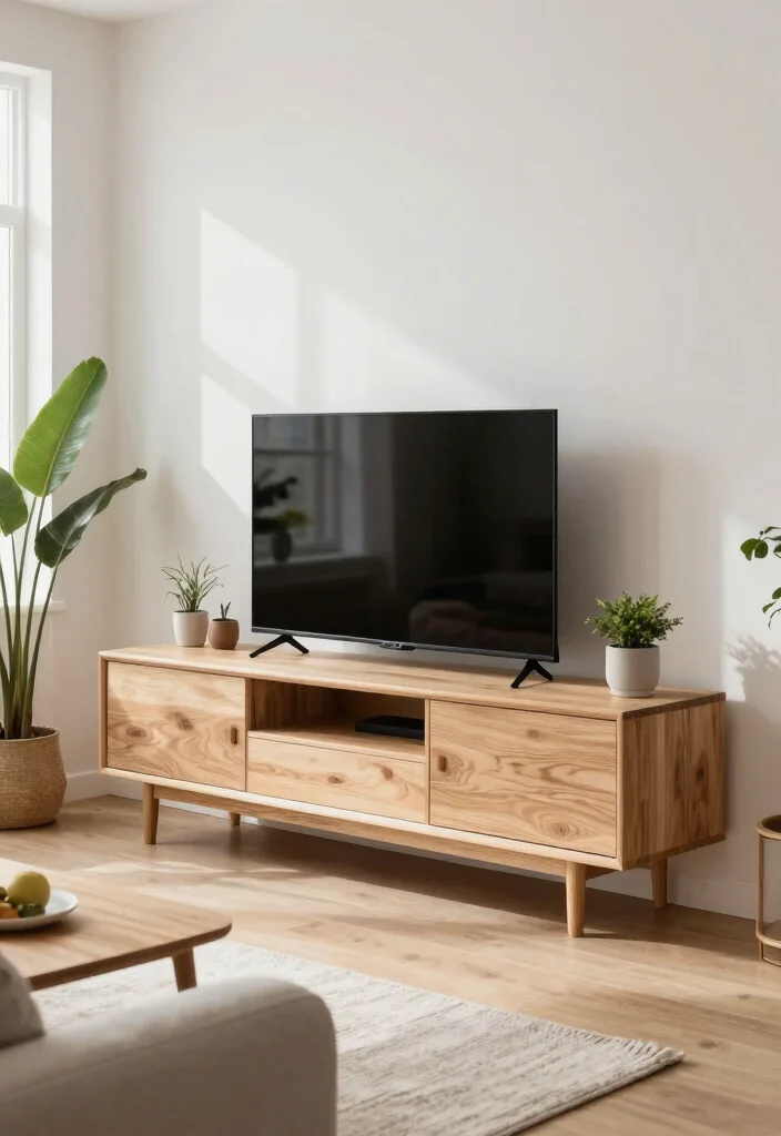 15 Modern 55 Inch TV Unit Design Ideas That Fit Perfectly 36 15 Modern 55 Inch TV Unit Design Ideas That Fit Perfectly - 6. Scandinavian-Inspired TV Unit 1