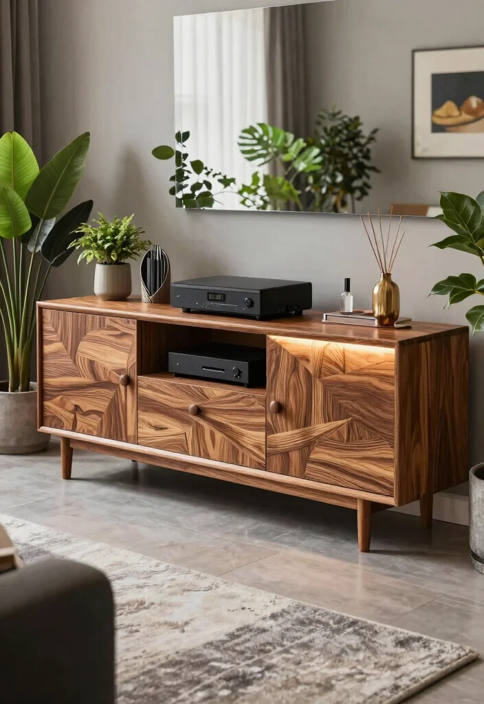 15 Modern 55 Inch TV Unit Design Ideas That Fit Perfectly 37 15 Modern 55 Inch TV Unit Design Ideas That Fit Perfectly - 7. Stylish Media Cabinet 1