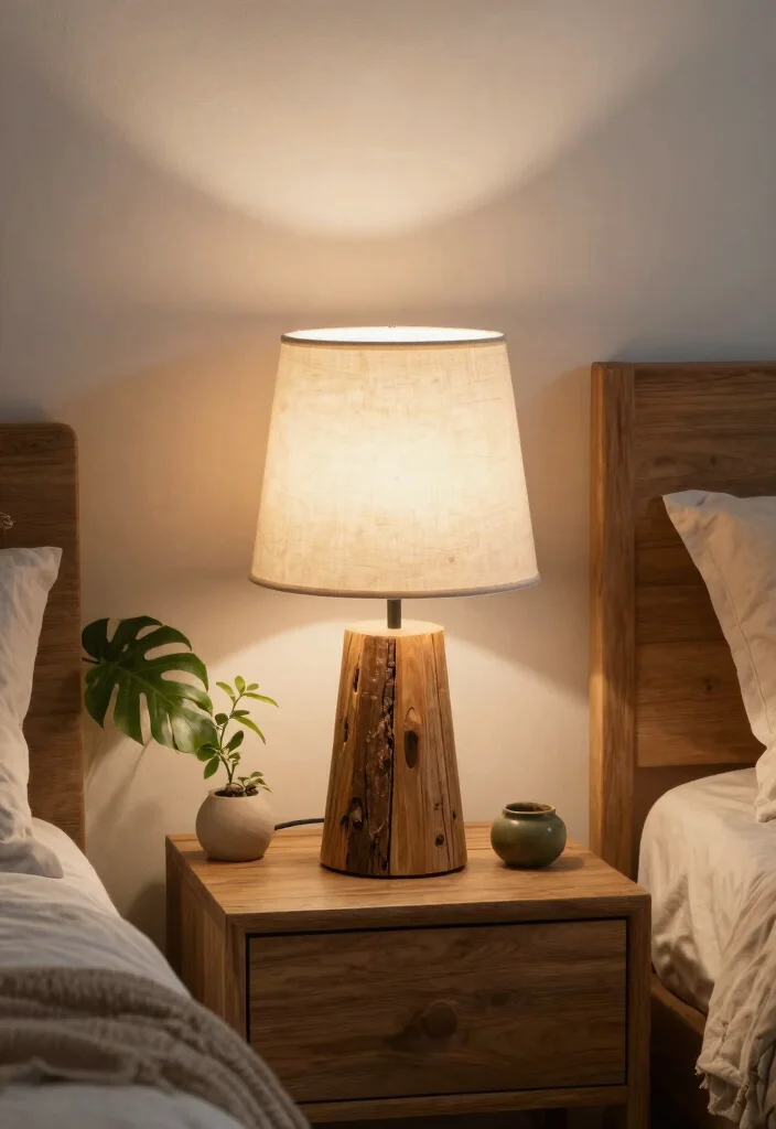 15 Nightstand Lighting Ideas That Glow Beautifully - 10. Nature-Inspired Lights 1