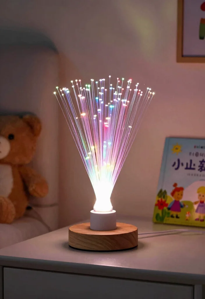 15 Nightstand Lighting Ideas That Glow Beautifully - 14. Fiber Optic Lamps 1
