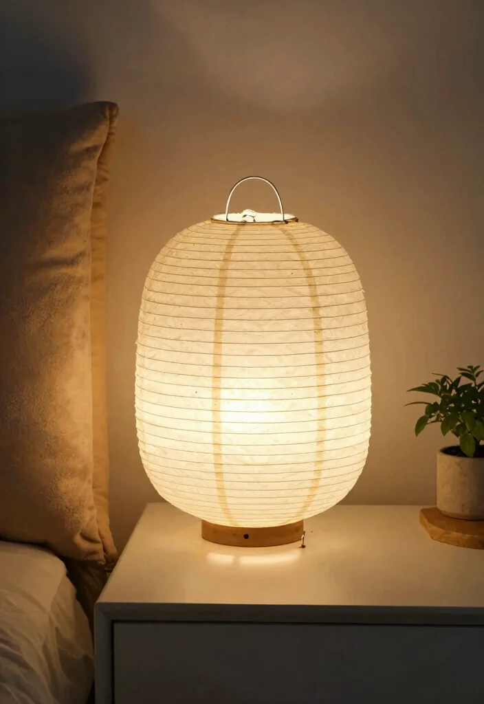 15 Nightstand Lighting Ideas That Glow Beautifully - 15. Handmade Paper Lanterns 1