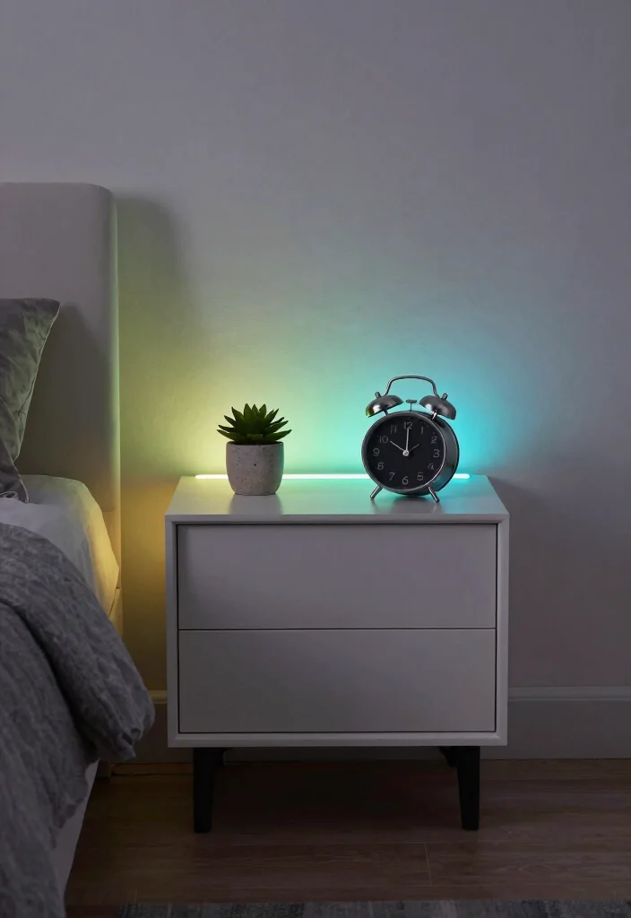 15 Nightstand Lighting Ideas That Glow Beautifully - 3. LED Strip Lighting 1
