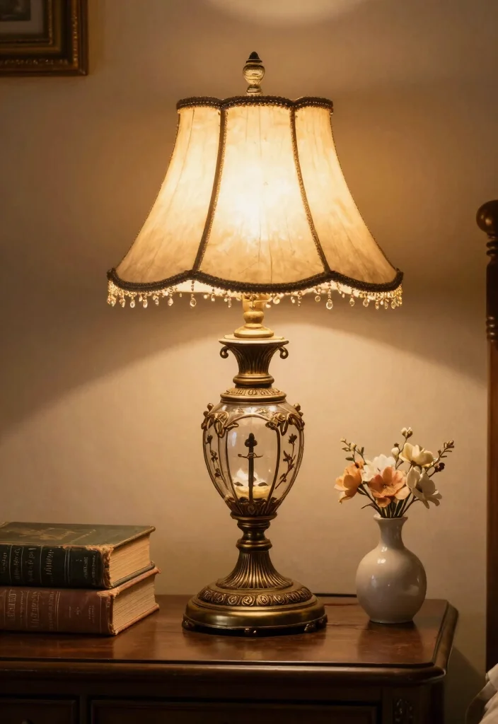 15 Nightstand Lighting Ideas That Glow Beautifully - 5. Vintage Table Lamps 1