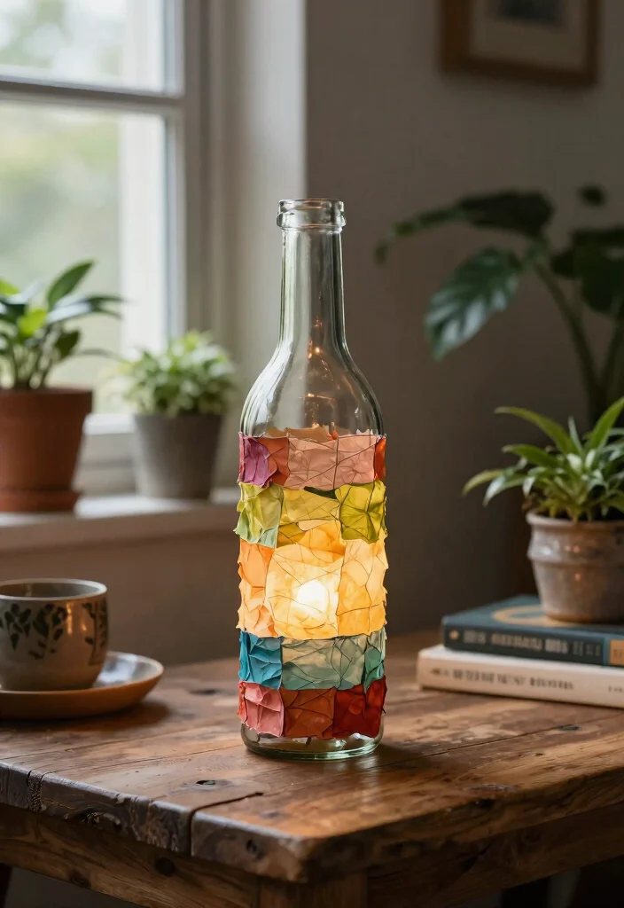 15 Papier Mache Lamp Ideas That Look Creative - 11. Upcycled Bottle Lamps 1
