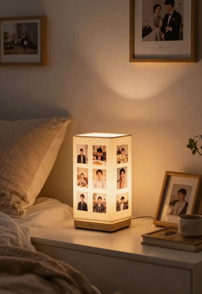 15 Papier Mache Lamp Ideas That Look Creative - 14. Personalized Photo Lamps 1