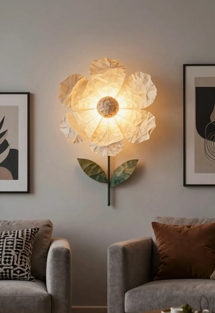 15 Papier Mache Lamp Ideas That Look Creative - 8. Statement Wall Lamps 1