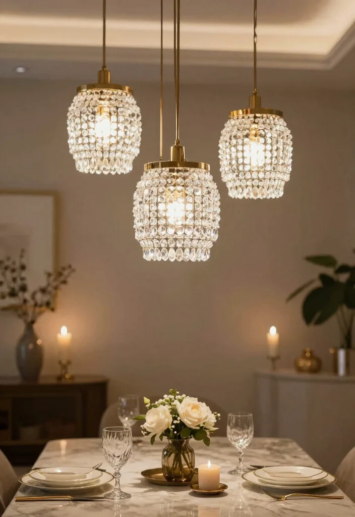 15 Pendant Light Shades Ideas That Transform Your Lighting 54 15 Pendant Light Shades Ideas That Transform Your Lighting - 14. Elegant Crystal Shades 1